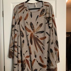 NWOT Feathered Fall Sweater Mini Dress XL